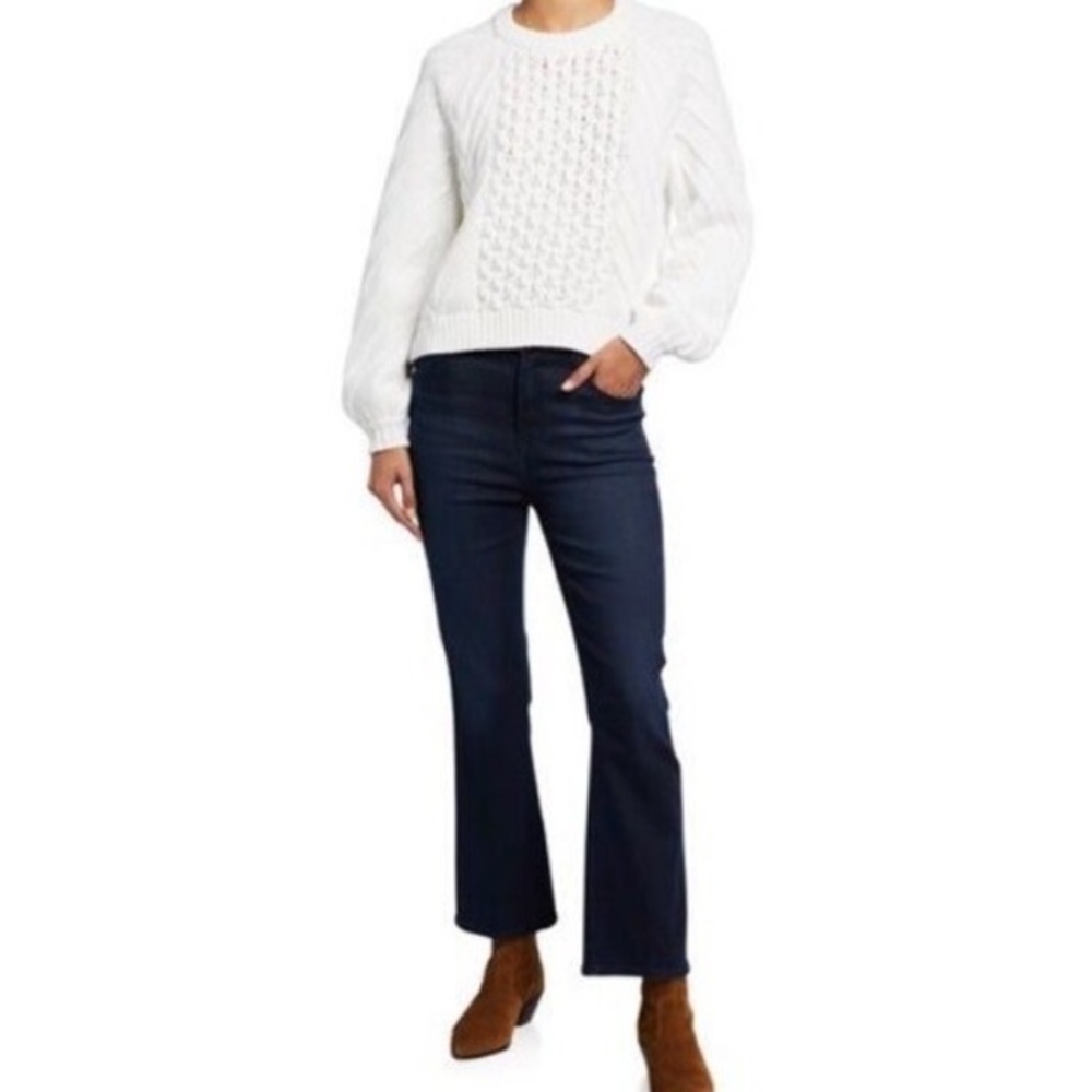 J Brand Franky high Rise Cropped Bootcut Jeans Dark Wash